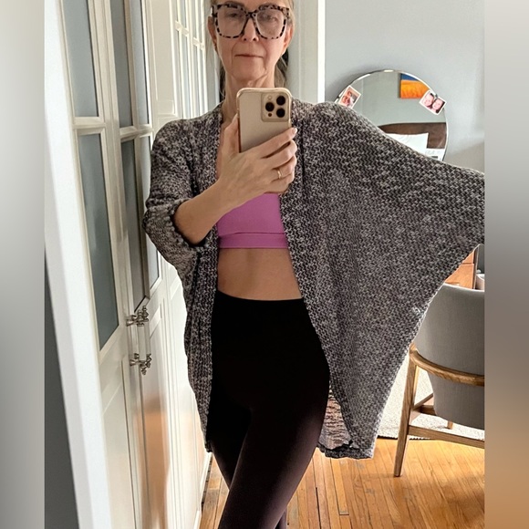 Free People Open Knit Cardigan - One Size - Black and White - Picture 8 of 8